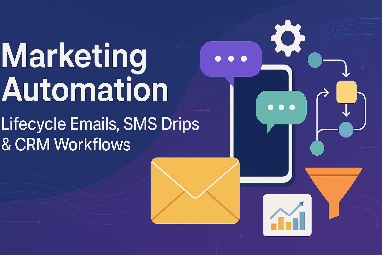 Marketing Automation: Lifecycle Emails, SMS Drips, and CRM Workflows